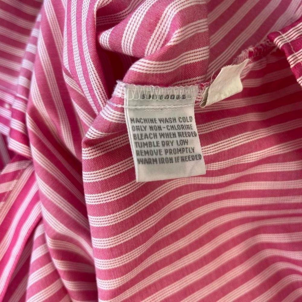 Foxcroft Pink and White Striped Shirt - Picture 7 of 7